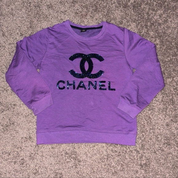 Other - Girls Chanel purple sweatshirt size 9-10